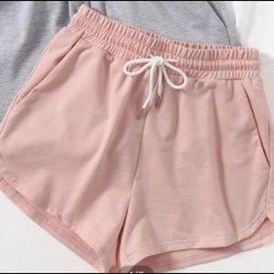 Soft Pink Drawstring Shorts